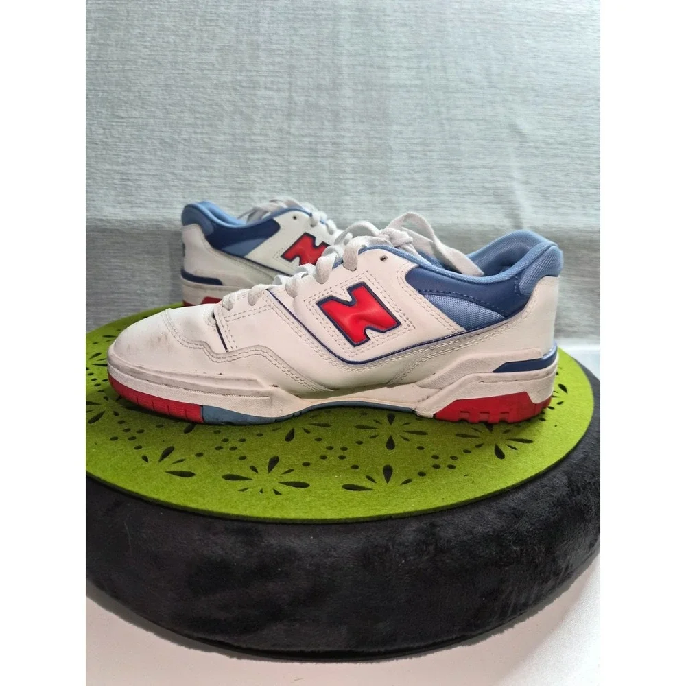 New Balance 550 GSB550CH Boys US 6 M Athletic Shoes White Atlantic Blue Sneakers